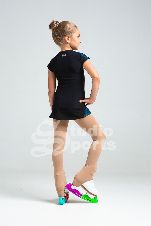 Термо комплект "Анита" (футболка + юбка) темно-бирюзовый