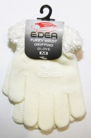 Акриловые перчатки EDEA-1 белый c мехом